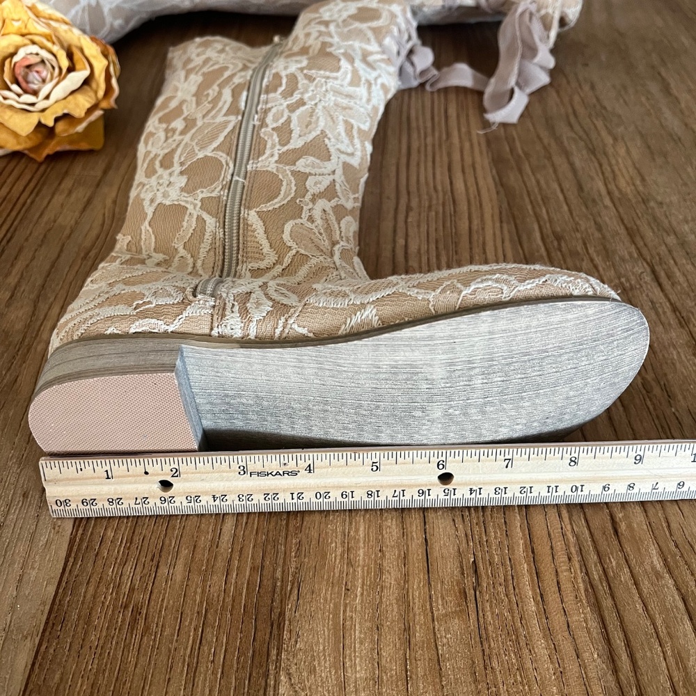 NWOT Joyfolie Lacey Boot in Rose, Wedding, Flower Girl Shoes Boots - Picture 12 of 13
